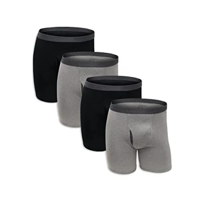 Abbildung von Fruit of the Loom Herren Premium COOLZONE Boxer Briefs Slip, Boxershorts, 4 Stück, Schwarz/Grau, Large