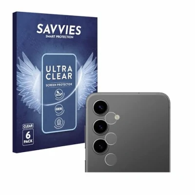 Abbildung von Savvies 6 Stück Schutzfolie für Samsung Galaxy S24 Plus (NUR Kameraschutz) Displayschutz Folie Ultra Transparent