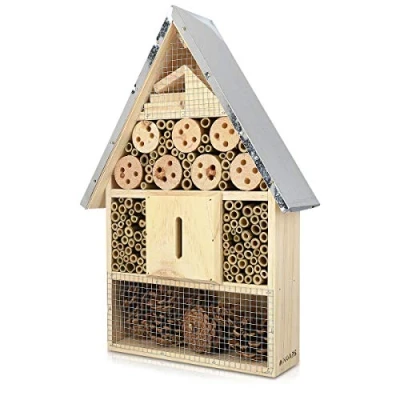 Abbildung von Navaris Insektenhotel aus Holz, naturbelassenes Hotel für Fluginsekten, (1 St)
