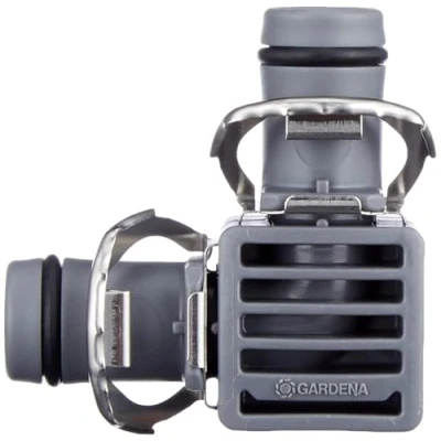 Abbildung von Gardena Micro Drip System L Stück 13mm (1/2 Zoll): Rohrverbinder für eine Richtungsänderung des Verlegerohres (Art. Nr. 1347, 1346), 2 (8382 20)