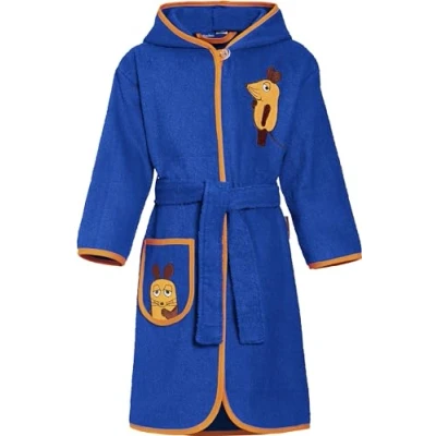 Abbildung von Playshoes Unisex Kinder Frottee Bademantel Morgenmantel, Marine Die Maus, 146/152