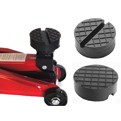 Abbildung von 65x25mm Gummiauflage mit Nut/Waffel Gummi Unterlage Auflage Wagen Heber Hebebühne rund Auto Klotz Rangier Wagenheber Puffer Reifen Reifenwechsel LKW Räder KFZ Tuning Zubehör
