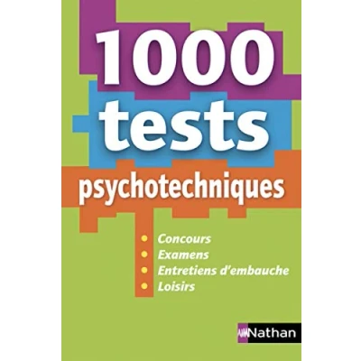 Abbildung von 1 000 Tests psychotechniques (Concours/examens/Entretiens d&#039;embauche/Loisirs) 2019