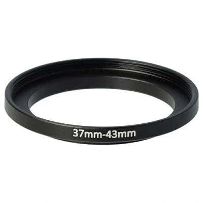 Abbildung von vhbw Step Up Ring Adapter von 37 mm auf 43 für Kamera Objektiv Filteradapter, Metall, Schwarz