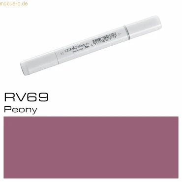 Abbildung von COPIC Sketch Marker Typ RV 91, Grayish Cherry, professioneller Pinselmarker, mit einer Super Brush Spitze und Medium Broad