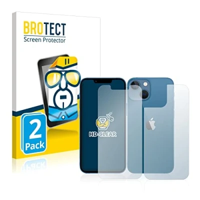 Abbildung von BROTECT (2 Stück Schutzfolie für Apple iPhone 13 mini (Display+Rückseite) Displayschutz Folie Ultra Klar