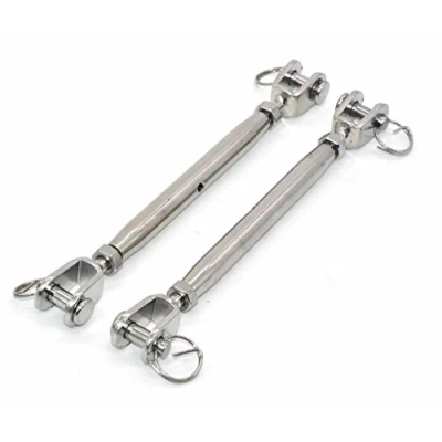 Abbildung von Silber 304 Stainless Stahl europäischen Stil M10 Spannschloss Draht Seil Spanner 2 Stück