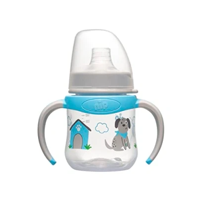 Abbildung von nip Trinklernflasche PP mit Soft Trinkschnabel Silikon, 6 Monate+, 150 ml, Boy, Blau