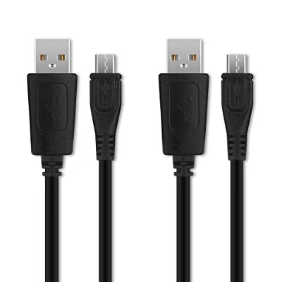Abbildung von 2X CELLONIC® USB Kabel kompatibel mit Sony Alpha 6000 6300 6500 5100 5000 A7s ii 7r 7 DSC RX100 HX400V Kamera Ladekabel Micro auf A 2.0 Datenkabel 1A 1m schwarz PVC
