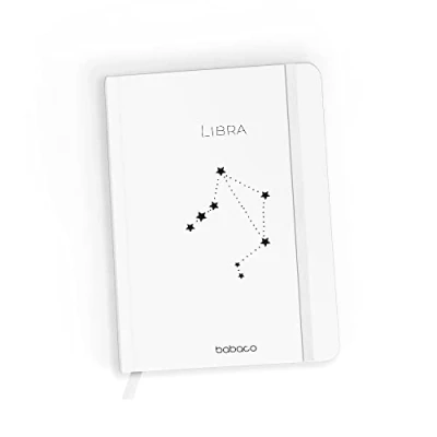 Abbildung von ERT GROUP Original und offiziell lizenziert von Babaco Notizbuch, Muster Zodiac Constellation 007 white, mit kariertem Papier, A5