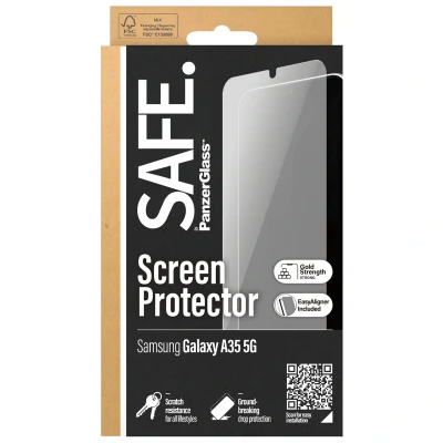 Abbildung von Samsung Galaxy A35 Panzerglas PanzerGlass SAFE Ultra Wide Fit Screenprotector incl. applicator inkl.