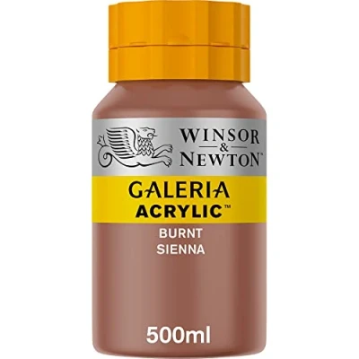 Abbildung von Winsor &amp; Newton 2150074 Galeria Acrylfarbe, hohe Pigmentierung, lichtecht, buttrige Konsistenz, 500 ml Flasche, siena gebrannt