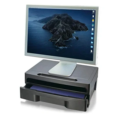 Abbildung von Officemate 22502 Series Executive Monitorständer mit Schublade, Schwarz