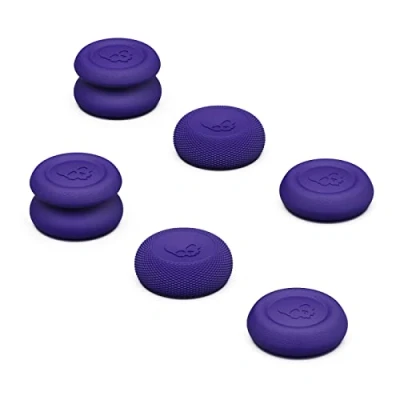 Abbildung von Skull &amp; Co. Skin, CQC und FPS Daumengriff Set Joystick Kappe Analog Stick für Nintendo Switch Pro Controller PS5 / PS4 Slim/Pro Galaktische Lila, 3 Paare(6Stk)
