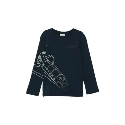 Abbildung von s.Oliver Frontprint Sweatshirt für Kinder, Größe: 92/98, Navy