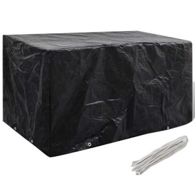 Abbildung von vidaXL Gartenmöbel Abdeckung Abdeckplane Schutzhülle Möbel Wetterschutz wasserbeständig UV beständig Outdoor Möbelschutz 8 Ösen 180x70x90cm