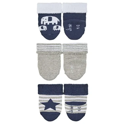 Abbildung von Sterntaler Baby Jungen Söckchen 3er Elefant Socken, Marine, 16
