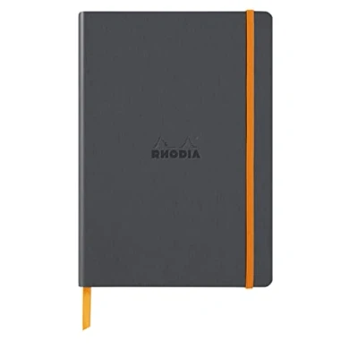 Abbildung von Rhodia 117385C Notizbuch Rhodiarama mit Softcover, DIN A5, 80 Blatt elfenbein 90 g liniert, 1 Stück, Titanium