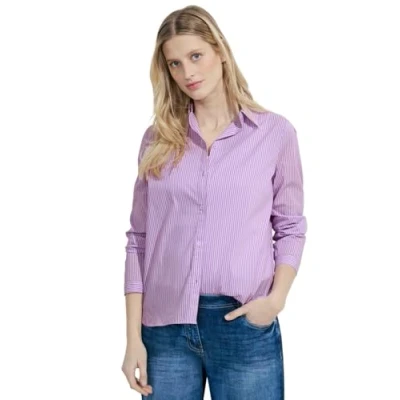 Abbildung von Cecil Gestreifte Hemdbluse, Damen, Größe: XS, Lila