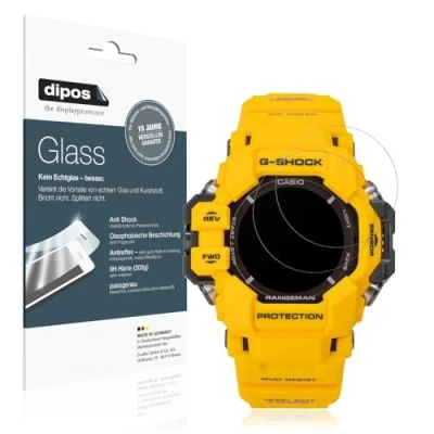 Abbildung von dipos I 2x Displayschutz 9H matt kompatibel mit Casio G Shock GPR H1000 Schutzfolie Anti Folie