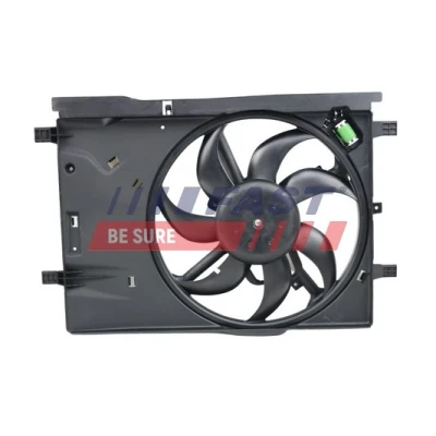 Abbildung von FAST FT56011 Lüfter 390mm 12V 300W mit Kühlerlüfterrahmen (Zarge) FIAT: Fiorino III Kasten / Kombi, CITROËN: Nemo Kastenwagen