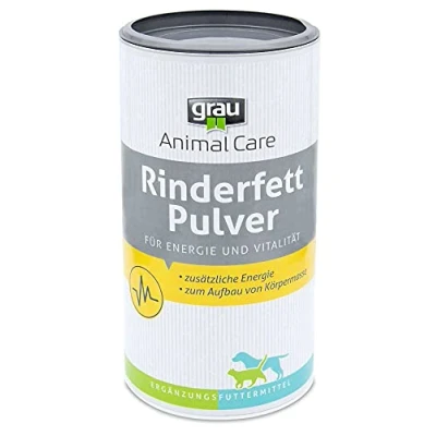 Abbildung von GRAU das Original Rinderfettpulver, der schelle Energielieferant mit 80 % Fettanteil, 1er Pack (1 x 400 g), Ergänzungsfuttermittel für Hunde &amp; Katzen