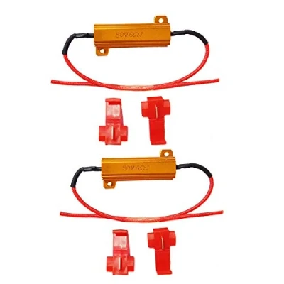 Abbildung von iHaospace 2 Pcs LED Load Resistor 50W 6 ohm RX24 50W6RJ Turn Signal Flasher Fix Bulb Fast Hyper Flash Blink Error Code