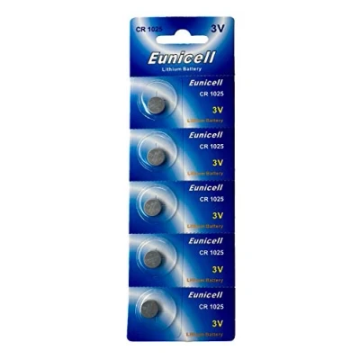 Abbildung von 5 x CR1025 3V Lithium Knopfzelle (1 Blistercard a Batterien) EINWEG Markenware Eunicell