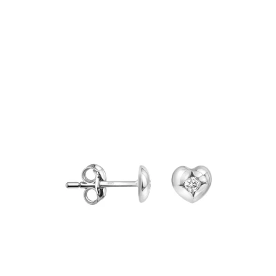 Abbildung von Sofia Milani Heart Ohrringe, Damen, Größe: One Size, Silver coloured