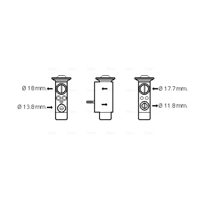 Abbildung von PRASCO VO1162 Expansionsventil VOLVO: XC60 I, S60 II, LAND ROVER: Freelander 2 SUV