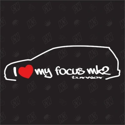 Abbildung von speedwerk motorwear I Love My Focus MK2 Turnier Sticker Kompatibel mit Ford Bj. 2005 2010