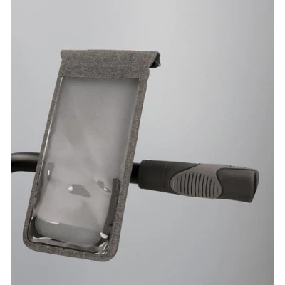 Abbildung von FISCHER Fahrrad Smartphonetasche Cita, ist wasserdicht und in alle Richtungen wendbar, dunkelgrau, 1 Stück