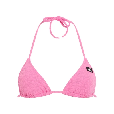 Abbildung von Calvin Klein Swimwear Triangle Bikinitop, Damen, Größe: Medium, Bold pink