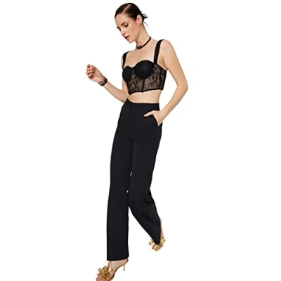 Abbildung von Trendyol Stoffhose, Damen, Größe: 36, Black