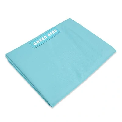 Abbildung von Green Bean Square XXL Riesensitzsackhülle 140x180 cm PVC Bezug Indoor und Outdoor Sitzsackhülle Bag Sitzsackbezug ohne Füllung Lounge Chair Hülle abwaschbar Aquamarin