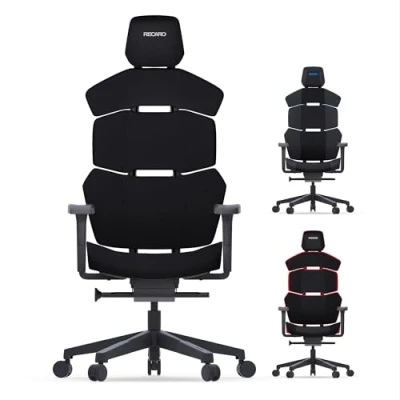 Abbildung von RECARO Nxt Gamingstuhl Ergonomischer Gaming Chair Material: Stoff/Stoff ideal auch als Bürostuhl oder Schreibtischstuhl individuell einstellbar 150 Kg Raven Black