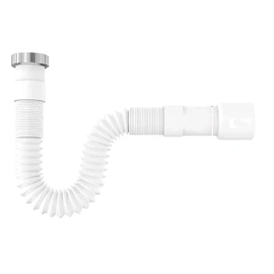 Abbildung von vido Joker Ablaufschlauch für Küchenspüle, 1 Zoll, 1/4 1/2 32 mm bis 40 mm, flexibel, mit Metallzwinge + Dichtung, Länge cm 77 cm, aus PVC