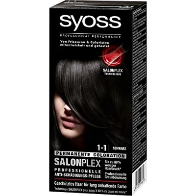 Abbildung von Syoss Haarfarbe, 1 Schwarz, 3er Pack (3 x 115 ml)