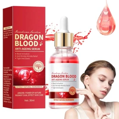 Abbildung von Drachenblut Essenz, Anti Falten Gesichtsserum, Drachenblutserum Für Das Gesicht, Feuchtigkeitsspendendes Serum, Aging Gesichtsserum Zur Fältchen reduzieren, Haut verjüngen
