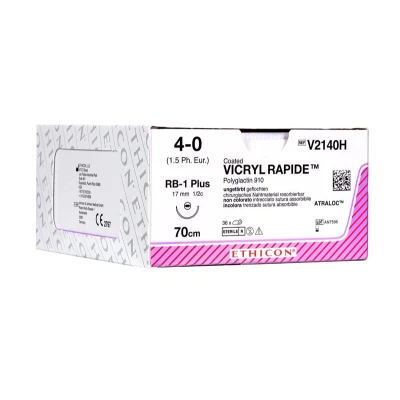 Abbildung von VICRYL rapide ungefärbt geflochten 0,70m 3/0 V5 Stärke 2 12er