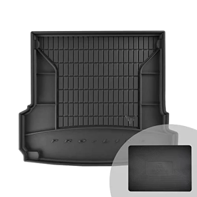 Abbildung von FROGUM ProLine 3D Gummimatte Exklusive Auto Kofferraummatte Kofferraumwanne für Audi Q7 II ab 2015 Bequemer Organiser Die höchsten Kanten