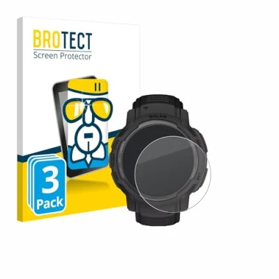 Abbildung von BROTECT Schutzglas für Garmin Instinct Crossover Solar (3 Stück) Schutzfolie Panzer Folie Glas [Extrem Kratzfest 9H, Anti Fingerprint,