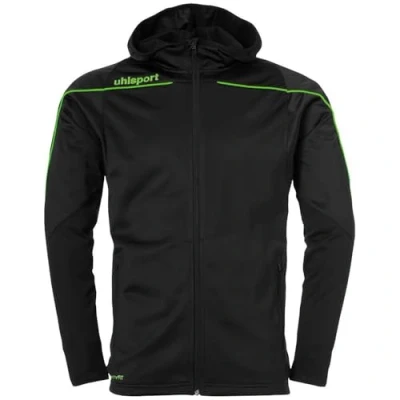 Abbildung von uhlsport Kinder Stream 22 Track Hood Jacke, schwarz/Fluo grün, 140