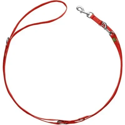 Abbildung von HUNTER 64955 extra LONG Verstellbare Führleine für Hunde, Nylon, lang, strapazierfähig, pflegeleicht, 2 x 300 cm, rot