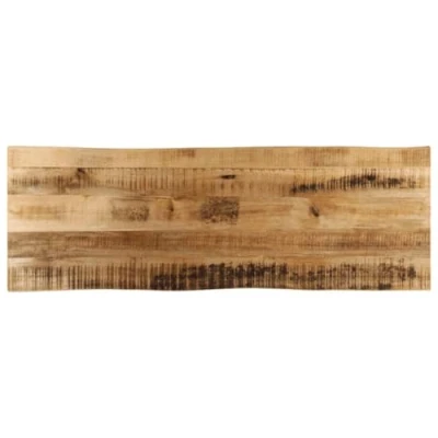 Abbildung von vidaXL Tischplatte, Holzplatte für Tisch Esstisch Couchtisch, Massivholzplatte Baumkante, Ersatztischplatte, 110x40x2,5cm Raues Mango Massivholz