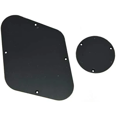 Abbildung von Dopro LP Rücksteuerplatte Schalterplatte Hohlraumabdeckung für USA Les Paul Solid Schwarz 1 lagig