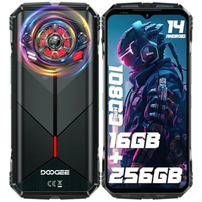 Abbildung von DOOGEE S Punk(2024) Outdoor Handy Android 14, 126dB Lautsprecher, 16GB+256GB Smartphone Ohne Vertrag, 10800mAh/33W, 6.58&quot; FHD+ Baustellenhandy, IP68 Wasserdicht/Licht/Dual 4G SIM/OTG/NFC/GPS
