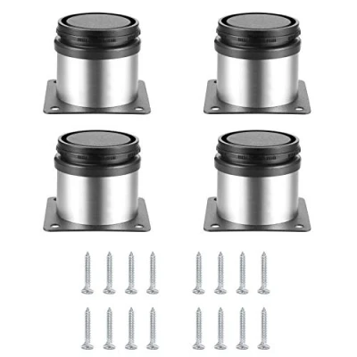Abbildung von HAOCHEN 4 Stück Verstellbare Möbelfüße, 50x50 mm Tischbeine, Schrankfüsse, Metallfüsse, Füße für Möbel, Küche, Schreibtisch, Möbel Beine, Arbeitsplatte