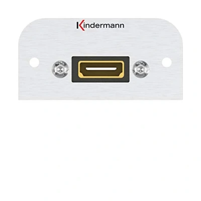 Abbildung von Kindermann 7441000542 HDMI Ethernet Blende mit Kabel Buchse auf Buchse, 54 x 27 mm schwarz