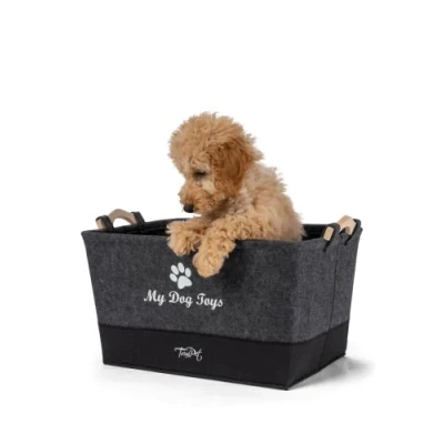 Abbildung von TrendPet Aufbewahrungsbox MyDogToys Spielzeugkörbchen (Aufbewahrungskorb, Aufbewahrungskorb), Filz